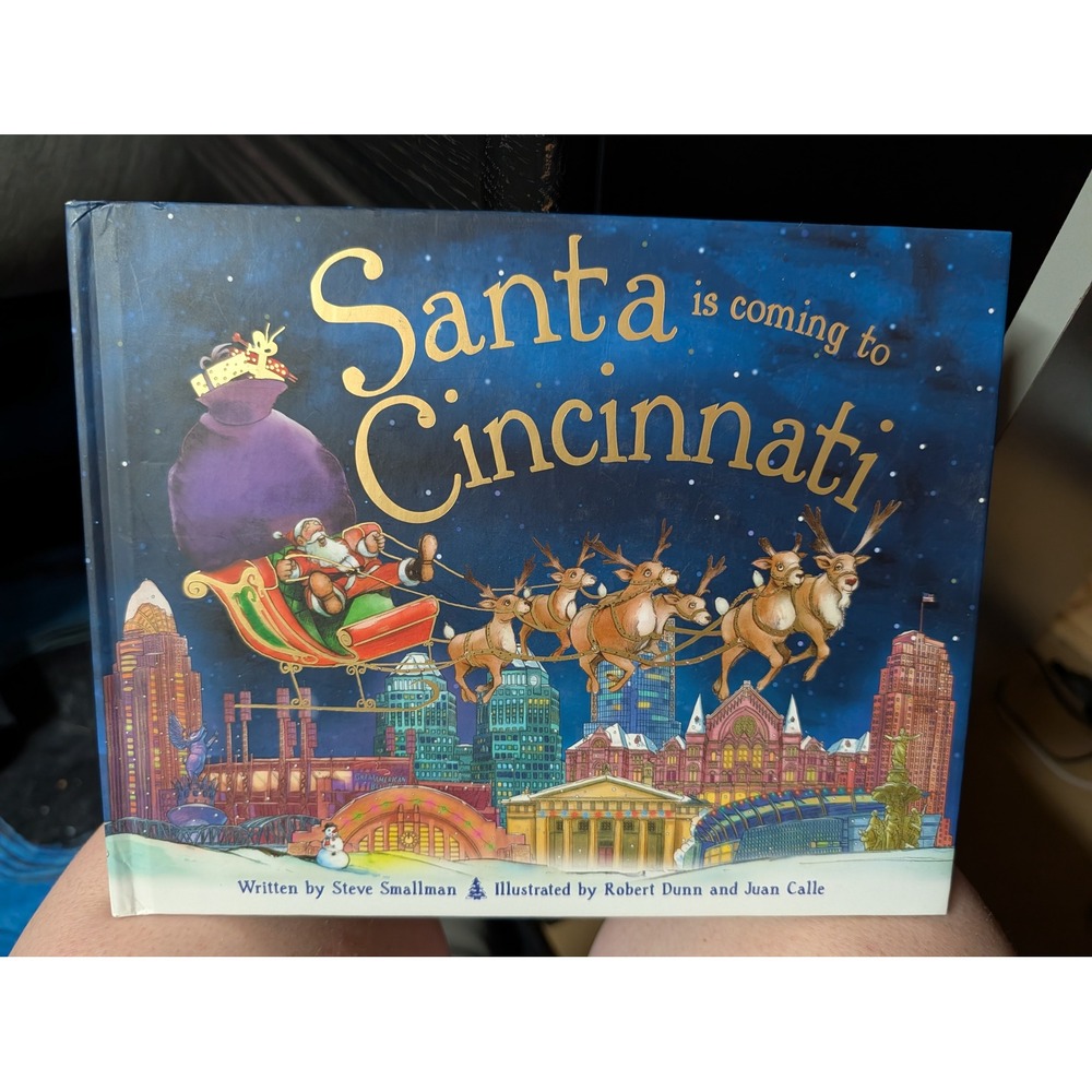 Sourcebooks Santa Is Coming To Cincinnati Kids Book Blue Excellent Hardcover